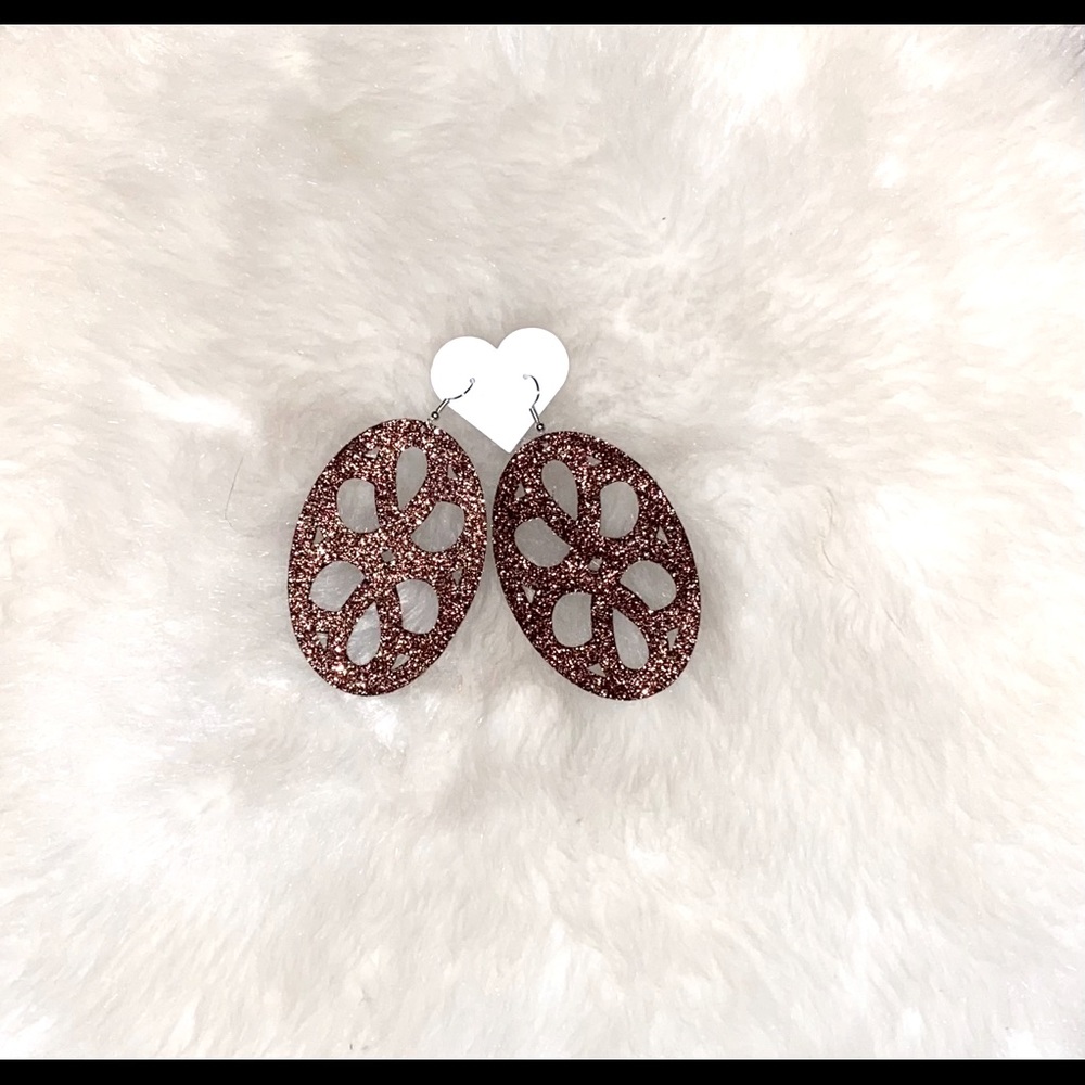 Faux leather earrings